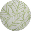Piper Looms Mayfield Floral AMF741 Aloe Machine Washable Area Rug Round Main Image