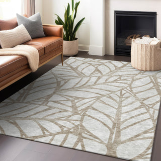 Piper Looms Mayfield Floral AMF741 Beige Machine Washable Area Rug Lifestyle Image Feature