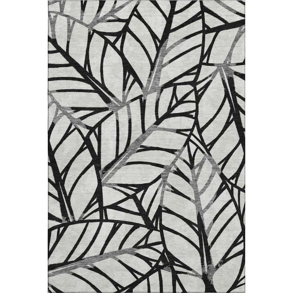 Piper Looms Mayfield Floral AMF741 Black Machine Washable Area Rug main image
