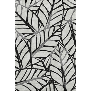 Piper Looms Mayfield Floral AMF741 Black Machine Washable Area Rug main image