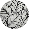 Piper Looms Mayfield Floral AMF741 Black Machine Washable Area Rug Round Main Image