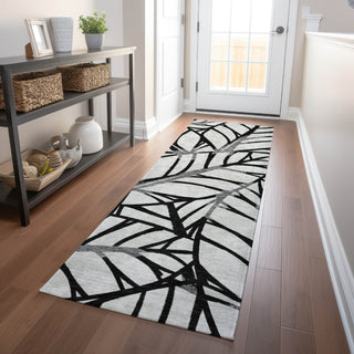 Piper Looms Mayfield Floral AMF741 Black Machine Washable Area Rug Runner Lifestyle Image Feature