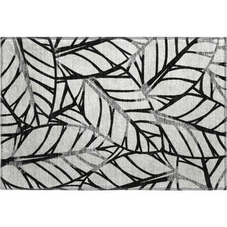 Piper Looms Mayfield Floral AMF741 Black Machine Washable Area Rug Scatter Main Image