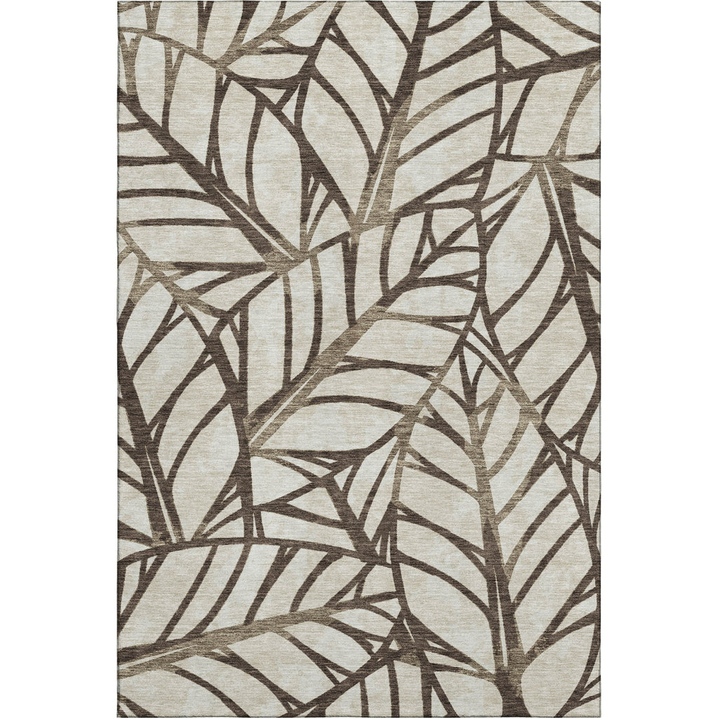 Piper Looms Mayfield Floral AMF741 Chocolate Machine Washable Area Rug main image
