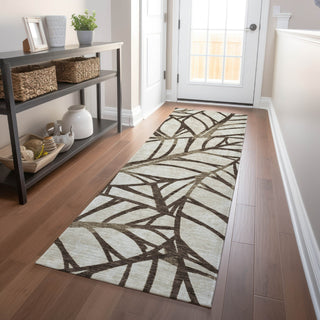 Piper Looms Mayfield Floral AMF741 Chocolate Machine Washable Area Rug Runner Lifestyle Image Feature