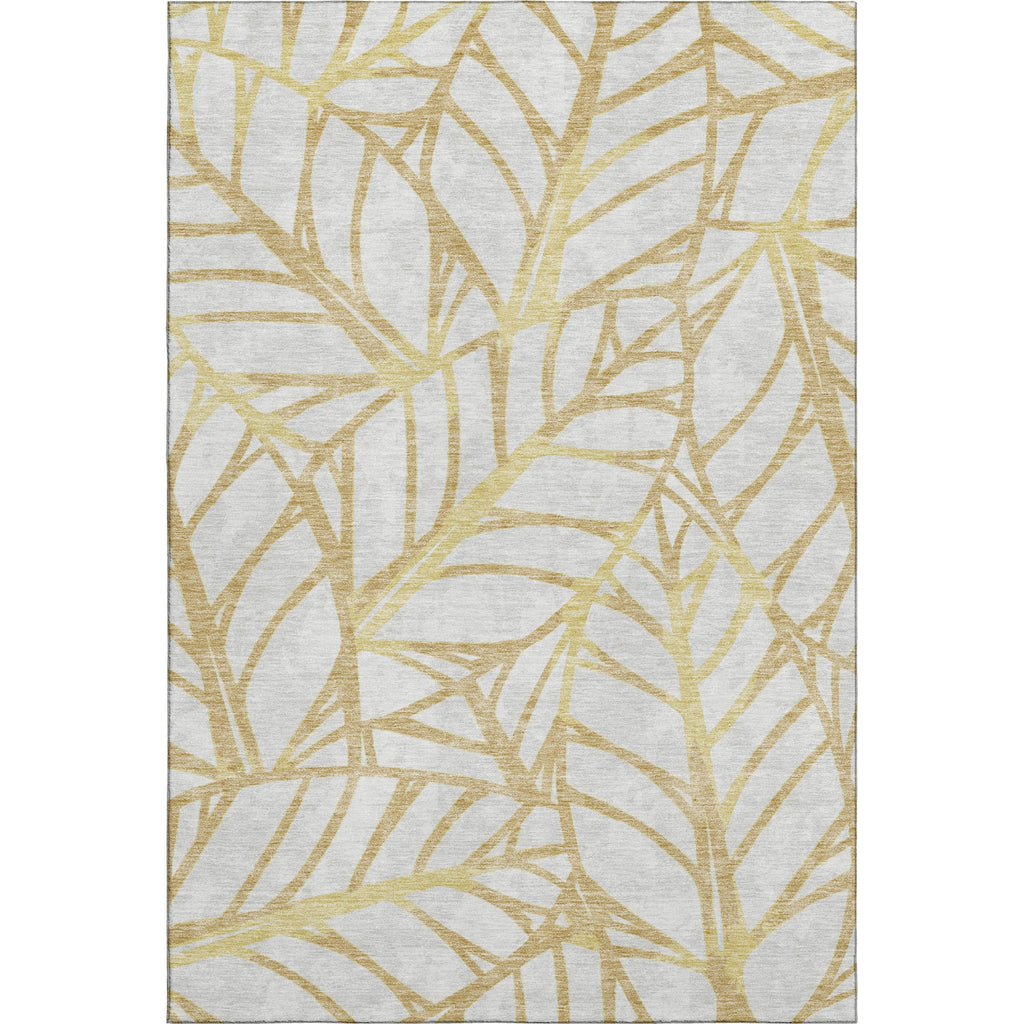 Piper Looms Mayfield Floral AMF741 Gold Machine Washable Area Rug main image