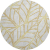 Piper Looms Mayfield Floral AMF741 Gold Machine Washable Area Rug Round Main Image