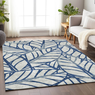 Piper Looms Mayfield Floral AMF741 Navy Machine Washable Area Rug Lifestyle Image Feature