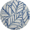 Piper Looms Mayfield Floral AMF741 Navy Machine Washable Area Rug Round Main Image