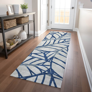 Piper Looms Mayfield Floral AMF741 Navy Machine Washable Area Rug Runner Lifestyle Image Feature