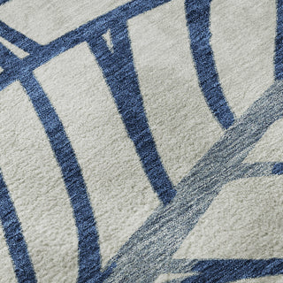 Piper Looms Mayfield Floral AMF741 Navy Machine Washable Area Rug Swatch Image