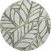 Piper Looms Mayfield Floral AMF741 Olive Machine Washable Area Rug Round Main Image