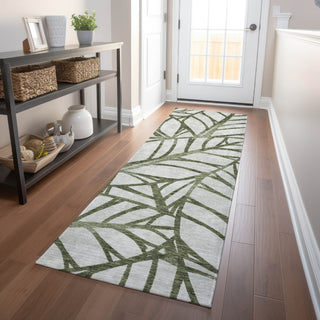 Piper Looms Mayfield Floral AMF741 Olive Machine Washable Area Rug Runner Lifestyle Image Feature