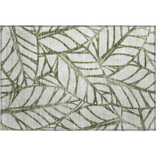 Piper Looms Mayfield Floral AMF741 Olive Machine Washable Area Rug Scatter Main Image