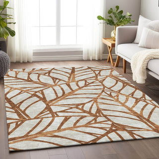 Piper Looms Mayfield Floral AMF741 Paprika Machine Washable Area Rug Lifestyle Image Feature