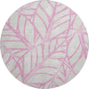 Piper Looms Mayfield Floral AMF741 Pink Machine Washable Area Rug Round Main Image