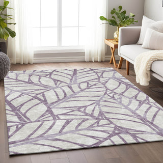 Piper Looms Mayfield Floral AMF741 Purple Machine Washable Area Rug Lifestyle Image Feature