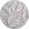 Piper Looms Mayfield Floral AMF741 Purple Machine Washable Area Rug Round Main Image