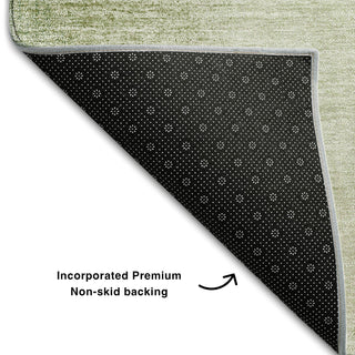 Piper Looms Mayfield Squares AMF742 Aloe Machine Washable Area Rug Backing Image