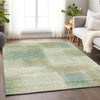 Piper Looms Mayfield Squares AMF742 Aloe Machine Washable Area Rug Lifestyle Image Feature