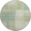 Piper Looms Mayfield Squares AMF742 Aloe Machine Washable Area Rug Round Main Image