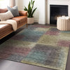 Piper Looms Mayfield Squares AMF742 Beige Machine Washable Area Rug Lifestyle Image Feature