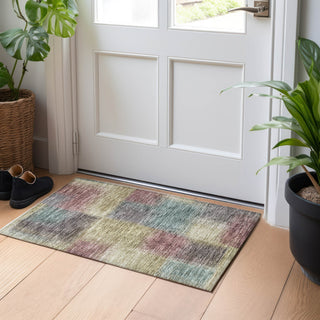 Piper Looms Mayfield Squares AMF742 Beige Machine Washable Area Rug Scatter Lifestyle Image Feature
