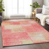 Piper Looms Mayfield Squares AMF742 Blush Machine Washable Area Rug Lifestyle Image Feature