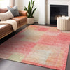 Piper Looms Mayfield Squares AMF742 Blush Machine Washable Area Rug Lifestyle Image Feature