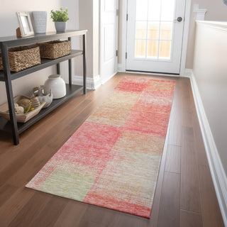 Piper Looms Mayfield Squares AMF742 Blush Machine Washable Area Rug Runner Lifestyle Image Feature