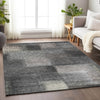 Piper Looms Mayfield Squares AMF742 Charcoal Machine Washable Area Rug Lifestyle Image Feature