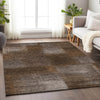 Piper Looms Mayfield Squares AMF742 Chocolate Machine Washable Area Rug Lifestyle Image Feature