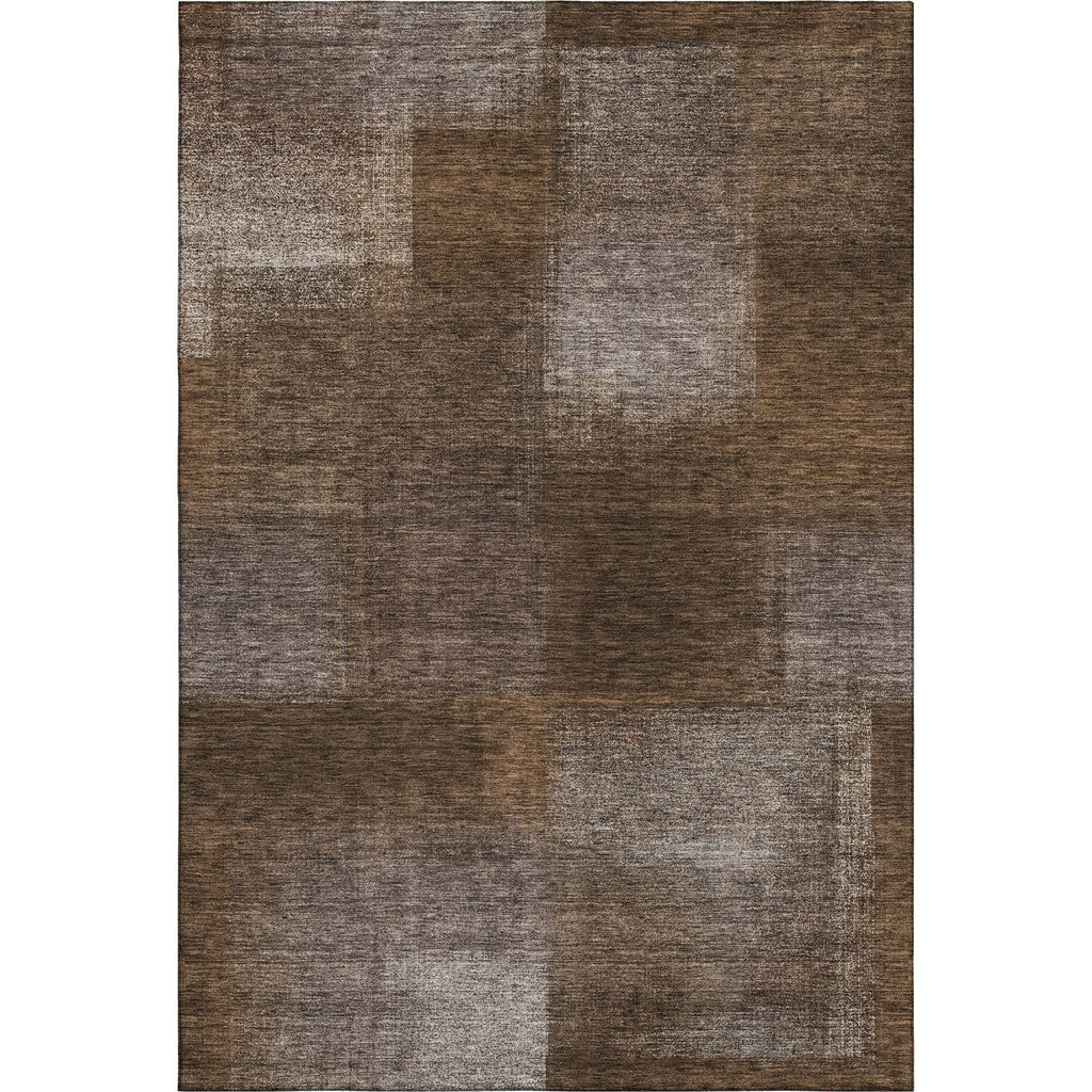 Piper Looms Mayfield Squares AMF742 Chocolate Machine Washable Area Rug main image