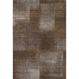 Piper Looms Mayfield Squares AMF742 Chocolate Machine Washable Area Rug main image