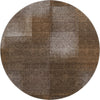 Piper Looms Mayfield Squares AMF742 Chocolate Machine Washable Area Rug Round Main Image
