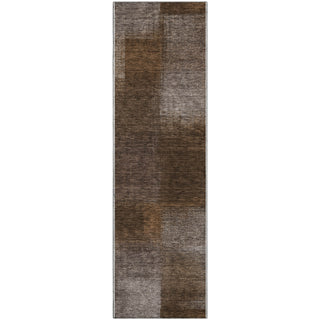 Piper Looms Mayfield Squares AMF742 Chocolate Machine Washable Area Rug Runner Main Image