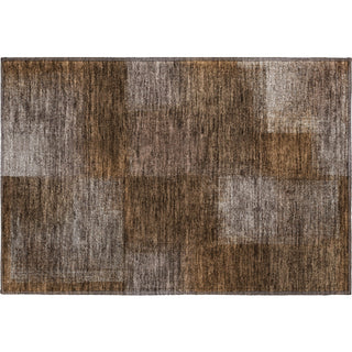 Piper Looms Mayfield Squares AMF742 Chocolate Machine Washable Area Rug Scatter Main Image