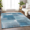 Piper Looms Mayfield Squares AMF742 Denim Machine Washable Area Rug Lifestyle Image Feature