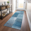Piper Looms Mayfield Squares AMF742 Denim Machine Washable Area Rug Runner Lifestyle Image Feature