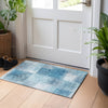 Piper Looms Mayfield Squares AMF742 Denim Machine Washable Area Rug Scatter Lifestyle Image Feature