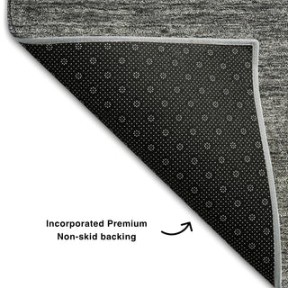 Piper Looms Mayfield Squares AMF742 Gray Machine Washable Area Rug Backing Image