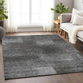 Piper Looms Mayfield Squares AMF742 Gray Machine Washable Area Rug Lifestyle Image Feature
