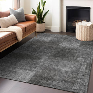 Piper Looms Mayfield Squares AMF742 Gray Machine Washable Area Rug Lifestyle Image Feature