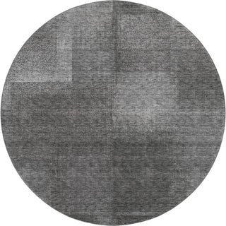 Piper Looms Mayfield Squares AMF742 Gray Machine Washable Area Rug Round Main Image