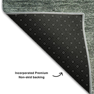 Piper Looms Mayfield Squares AMF742 Olive Machine Washable Area Rug Backing Image