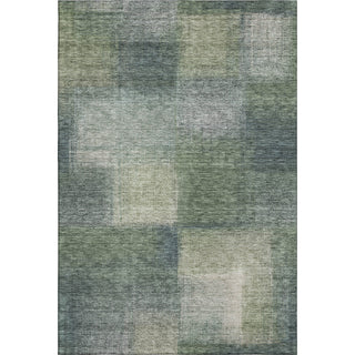 Piper Looms Mayfield Squares AMF742 Olive Machine Washable Area Rug main image