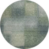 Piper Looms Mayfield Squares AMF742 Olive Machine Washable Area Rug Round Main Image