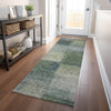 Piper Looms Mayfield Squares AMF742 Olive Machine Washable Area Rug Runner Lifestyle Image Feature