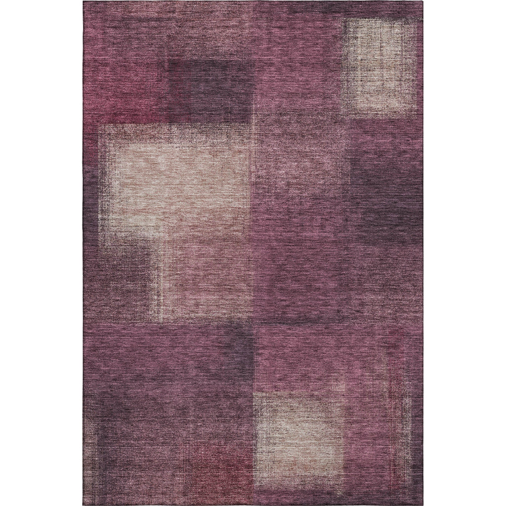 Piper Looms Mayfield Squares AMF742 Plum Machine Washable Area Rug main image