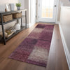 Piper Looms Mayfield Squares AMF742 Plum Machine Washable Area Rug Runner Lifestyle Image Feature